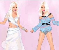 Britney and Christina Dress Up
